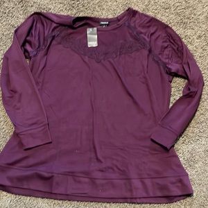 Torrid purple mesh lightweight sweatshirt
